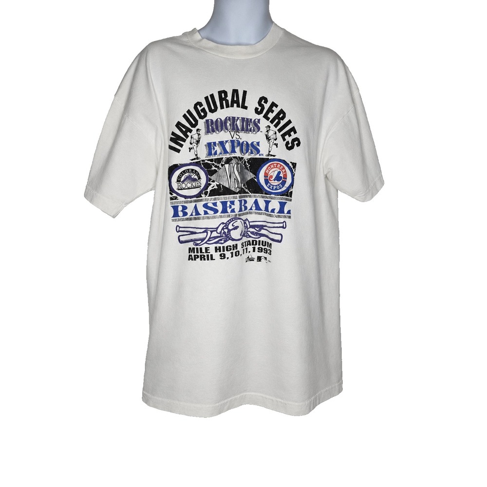 Vintage 1993 Rockies Expos Inaugural Series XXL T Shirt 90s Sportswear